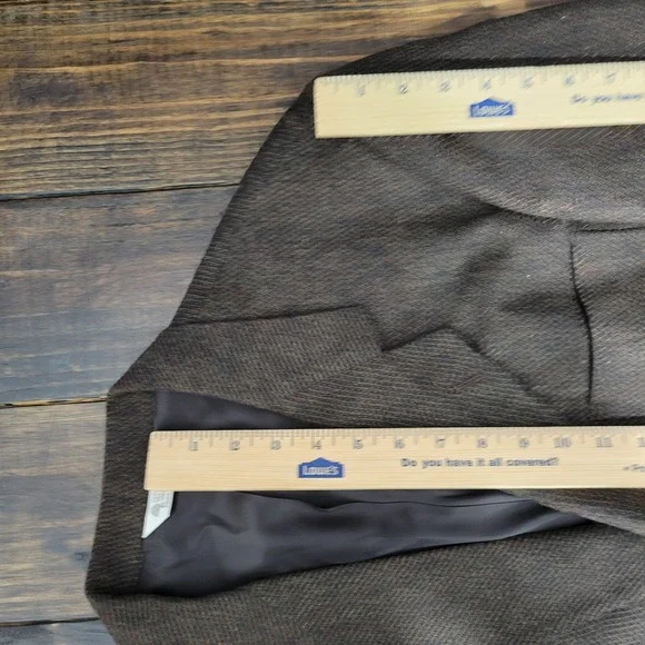 Casual Options Men's Sport Coat Blazer Three Button Brown Tweed‎ Wool Size 44R